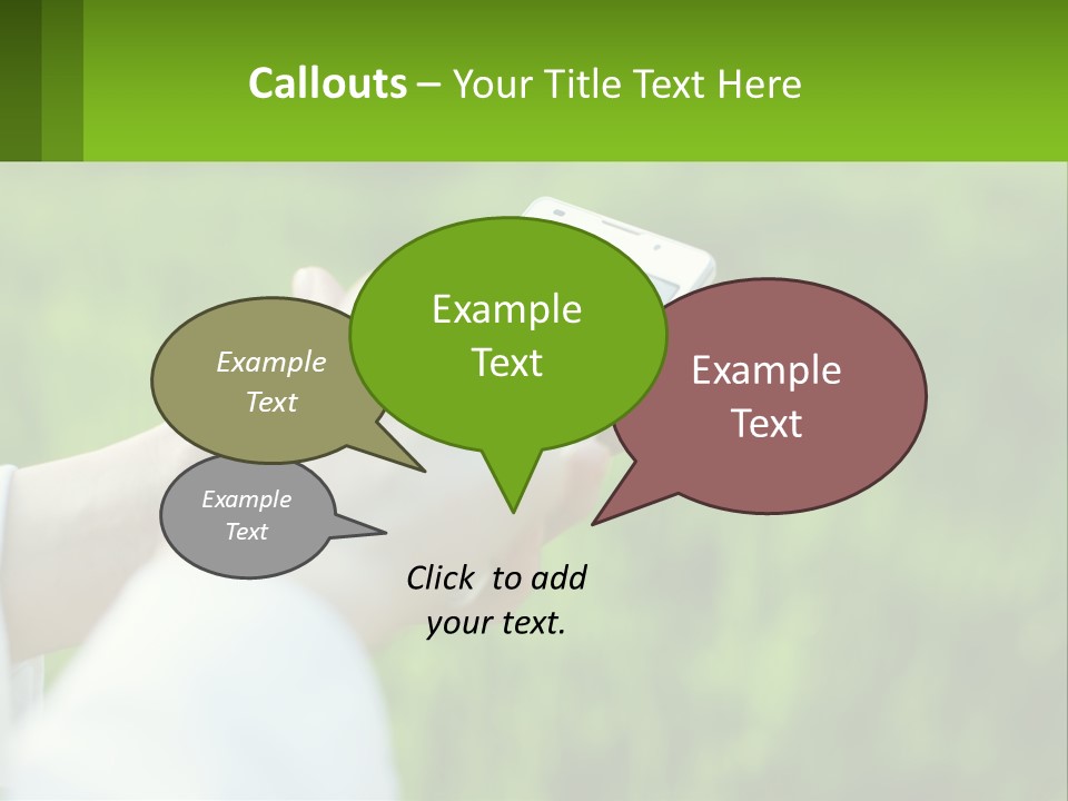 A Person Holding A Cell Phone In Their Hand PowerPoint Template