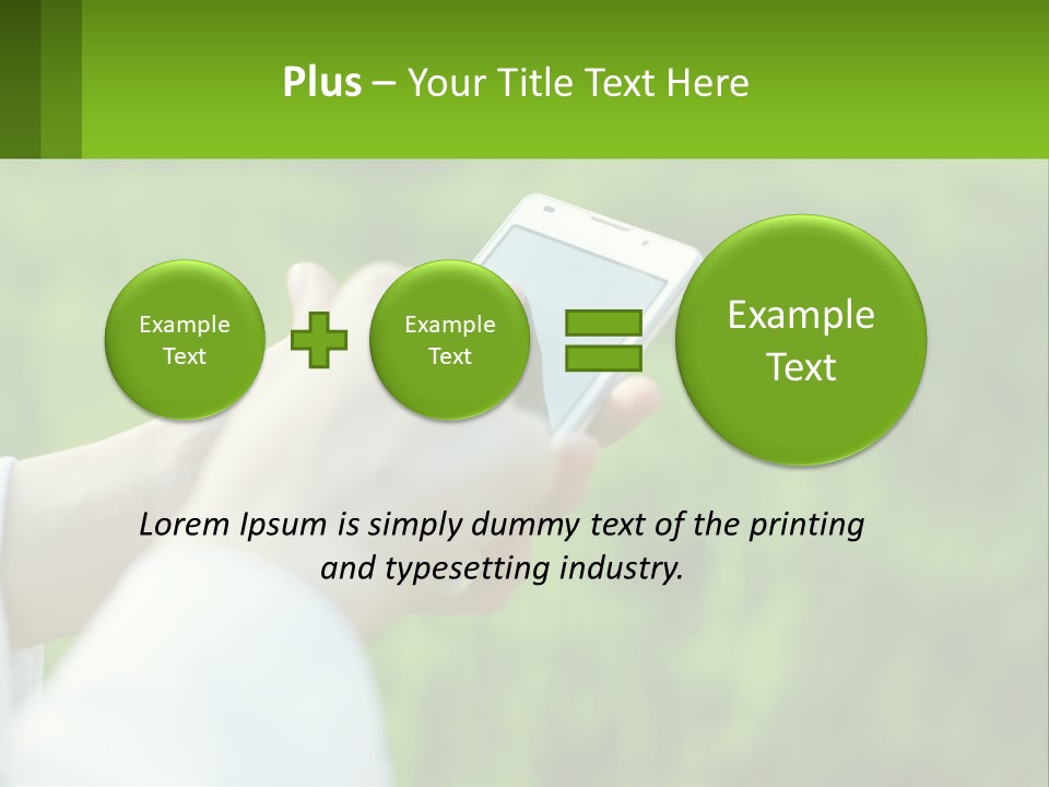 A Person Holding A Cell Phone In Their Hand PowerPoint Template