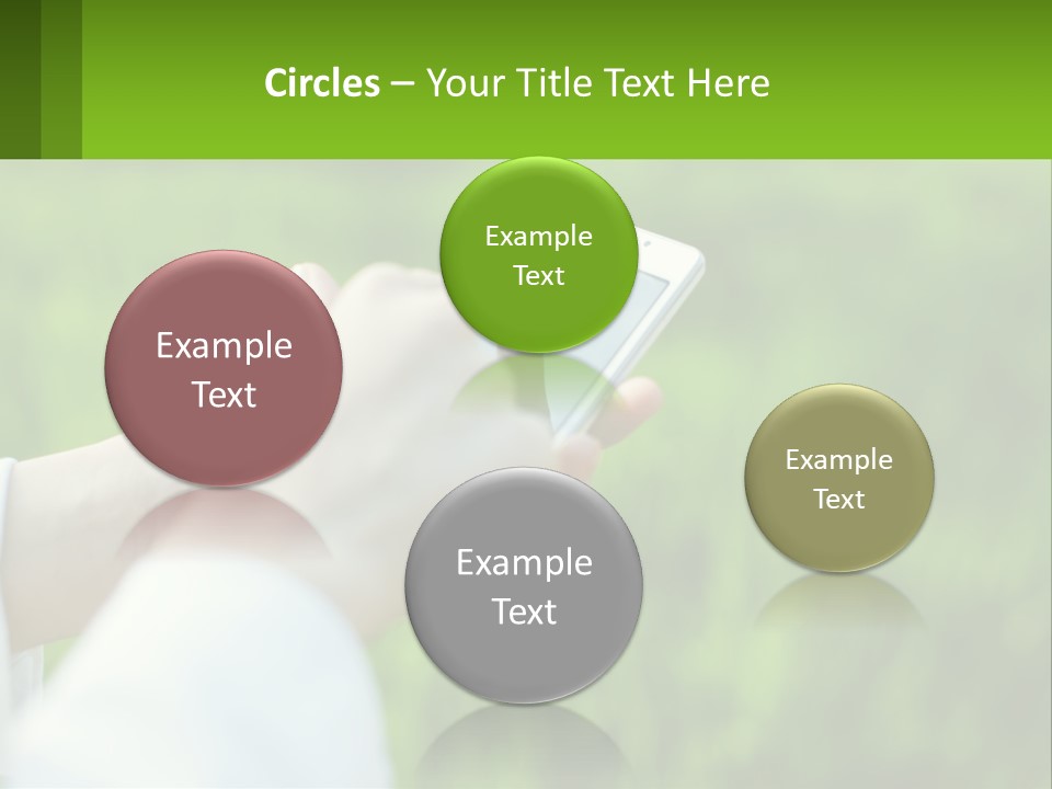 A Person Holding A Cell Phone In Their Hand PowerPoint Template