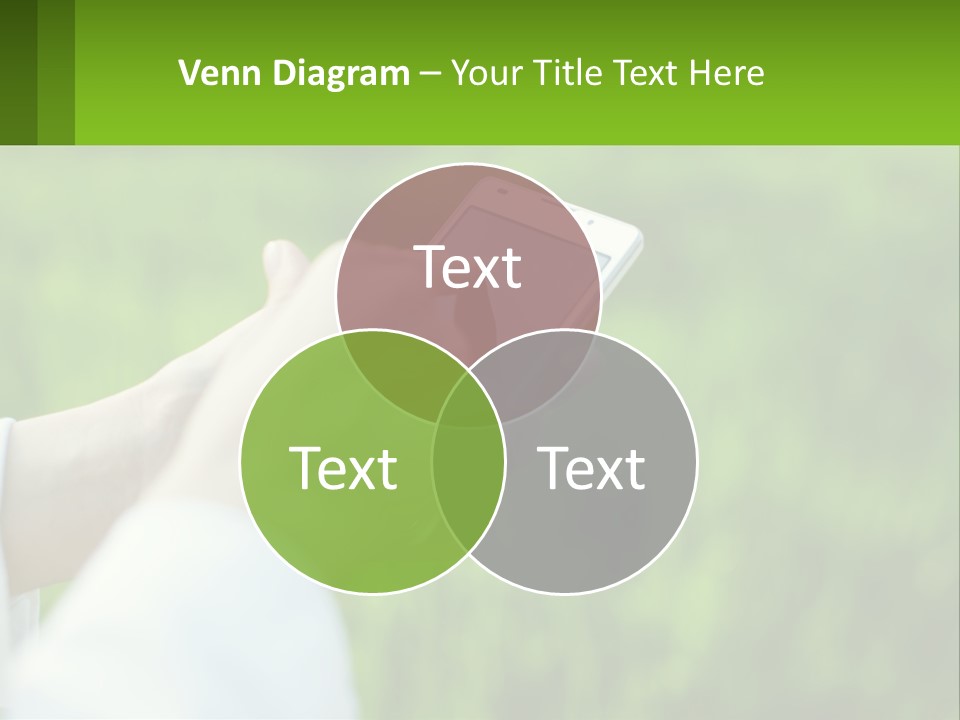 A Person Holding A Cell Phone In Their Hand PowerPoint Template