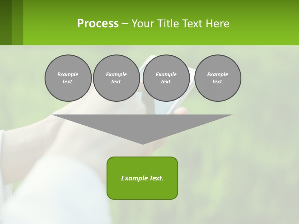 A Person Holding A Cell Phone In Their Hand PowerPoint Template