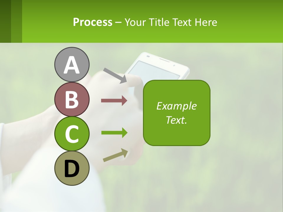 A Person Holding A Cell Phone In Their Hand PowerPoint Template