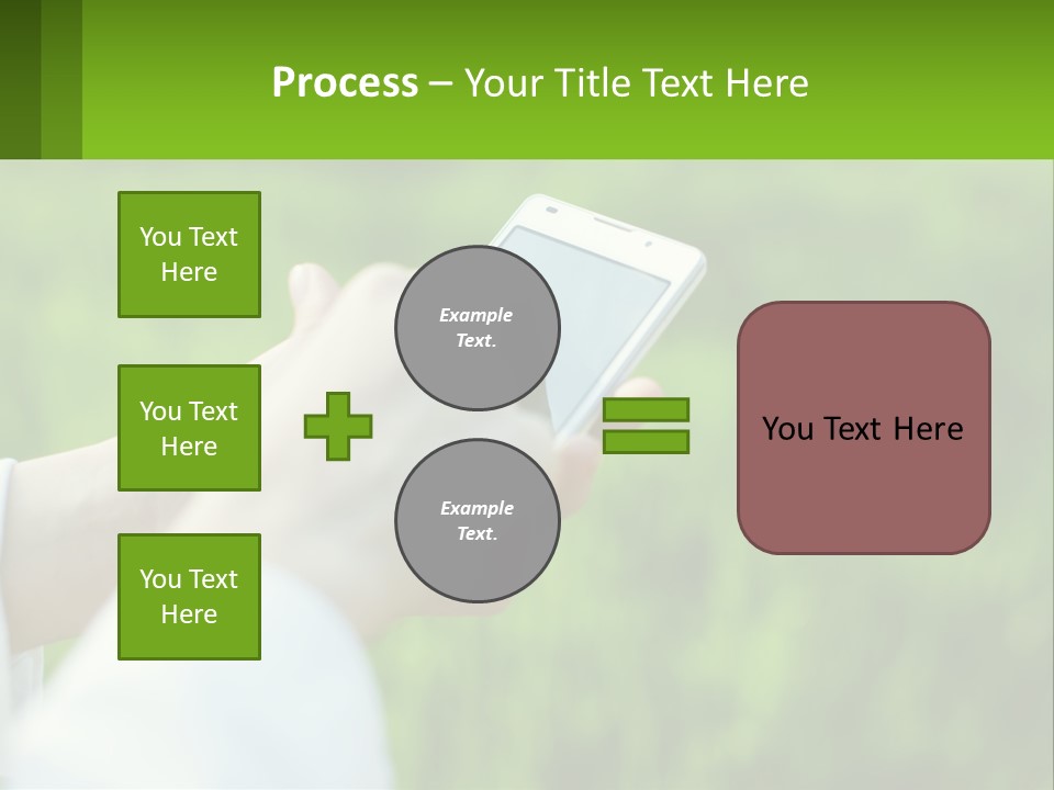 A Person Holding A Cell Phone In Their Hand PowerPoint Template