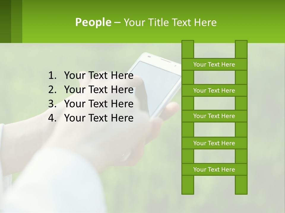A Person Holding A Cell Phone In Their Hand PowerPoint Template
