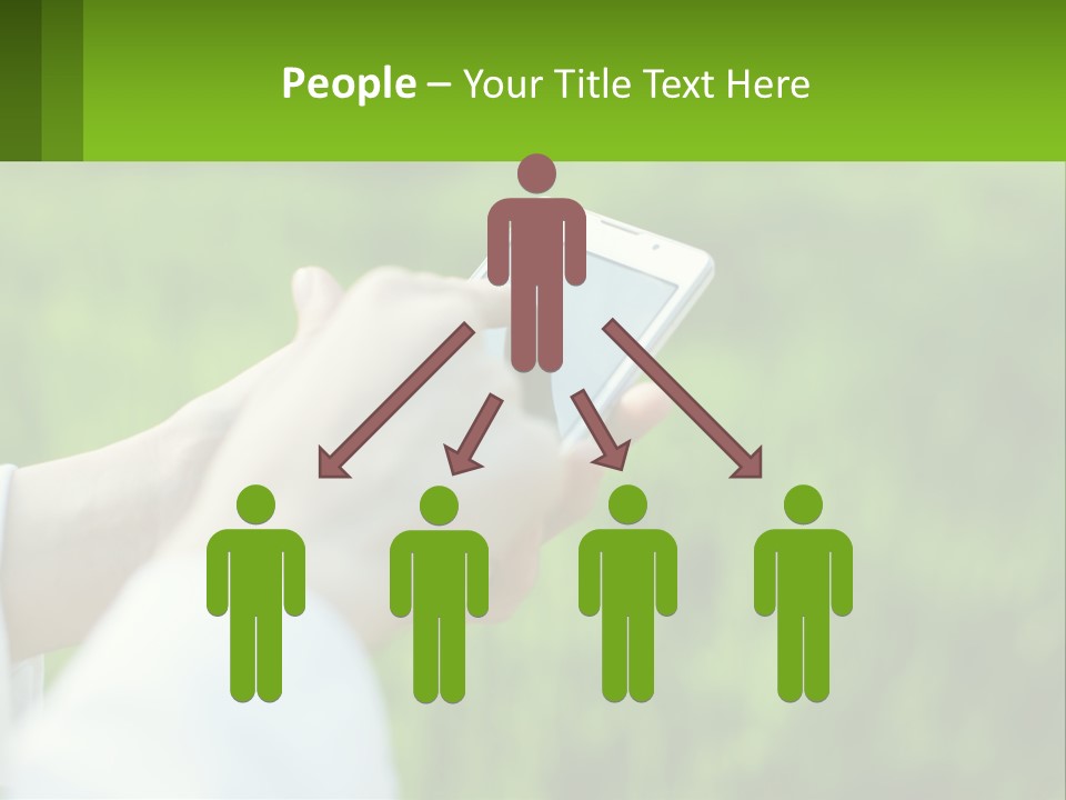A Person Holding A Cell Phone In Their Hand PowerPoint Template