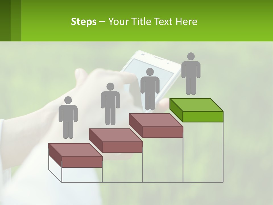 A Person Holding A Cell Phone In Their Hand PowerPoint Template