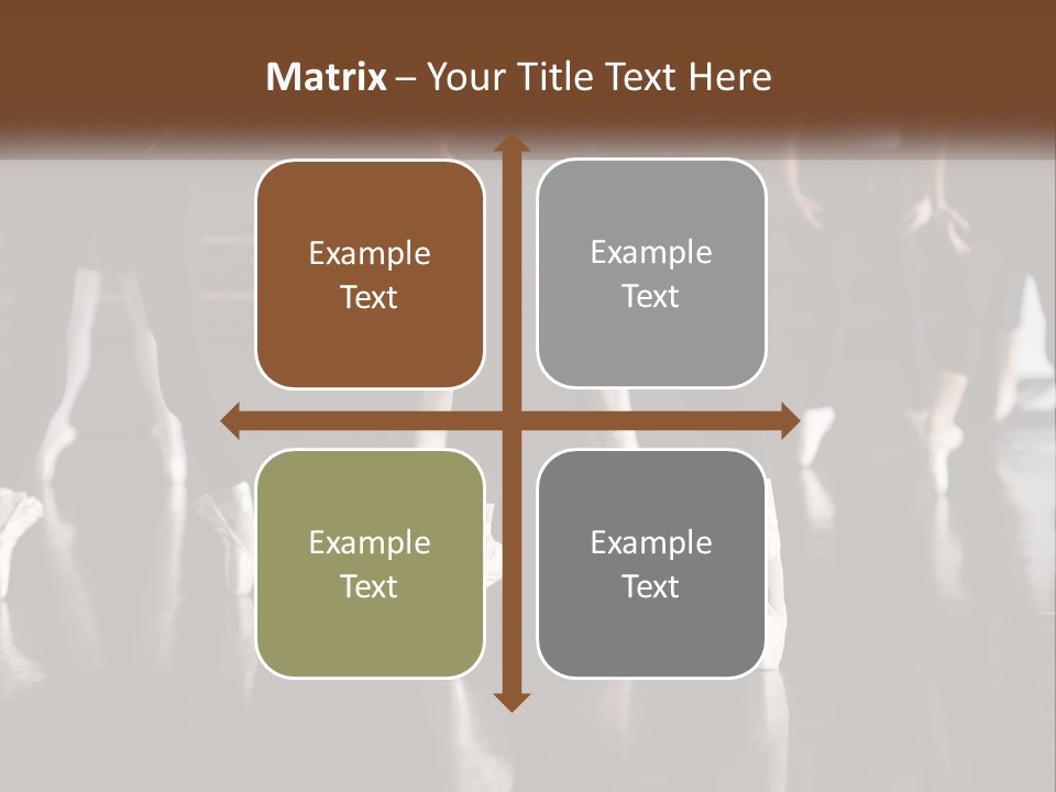 A Group Of Ballet Dancers In A Dance Studio PowerPoint Template