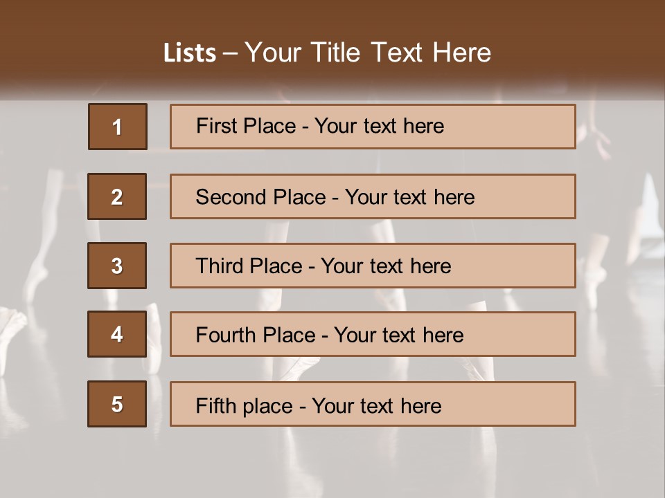 A Group Of Ballet Dancers In A Dance Studio PowerPoint Template