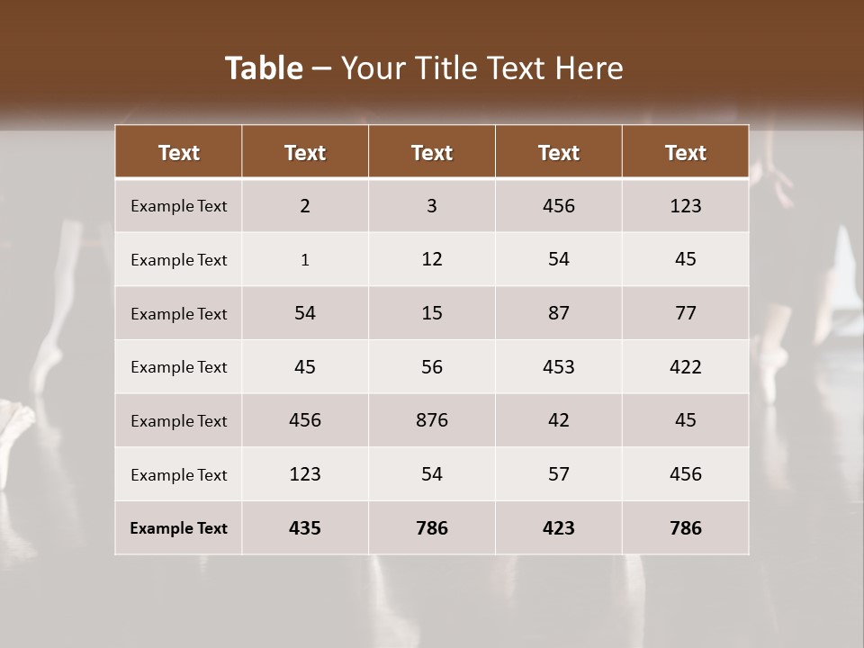 A Group Of Ballet Dancers In A Dance Studio PowerPoint Template