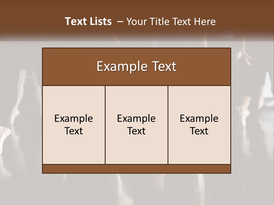 A Group Of Ballet Dancers In A Dance Studio PowerPoint Template