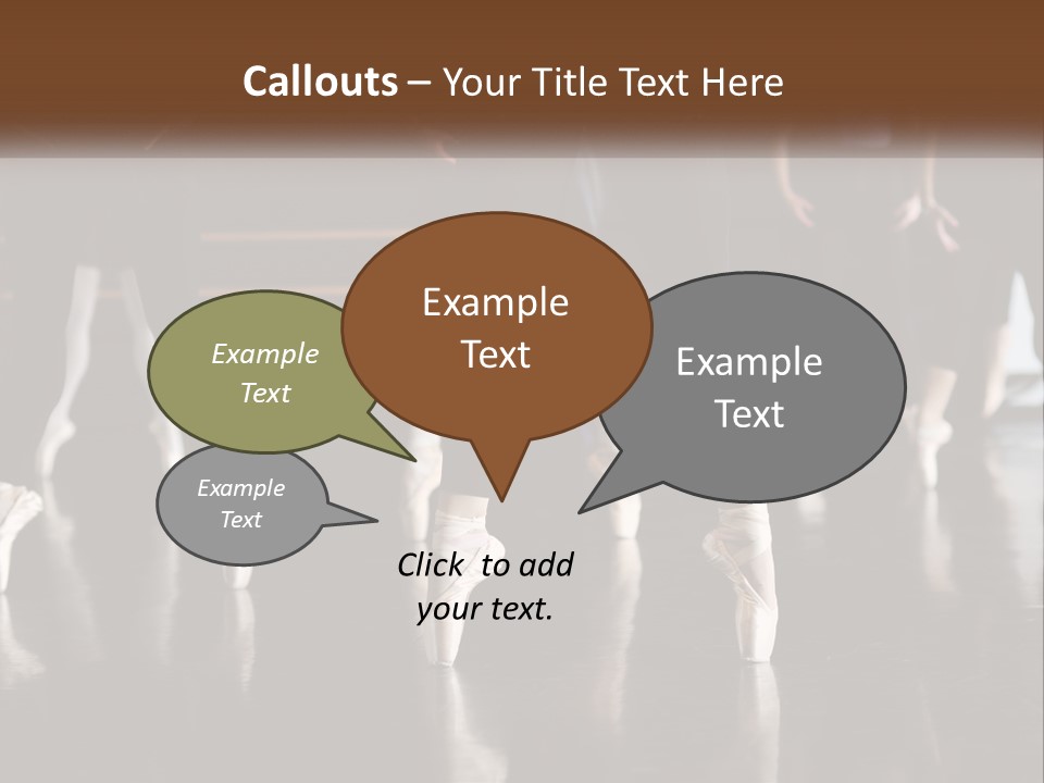 A Group Of Ballet Dancers In A Dance Studio PowerPoint Template