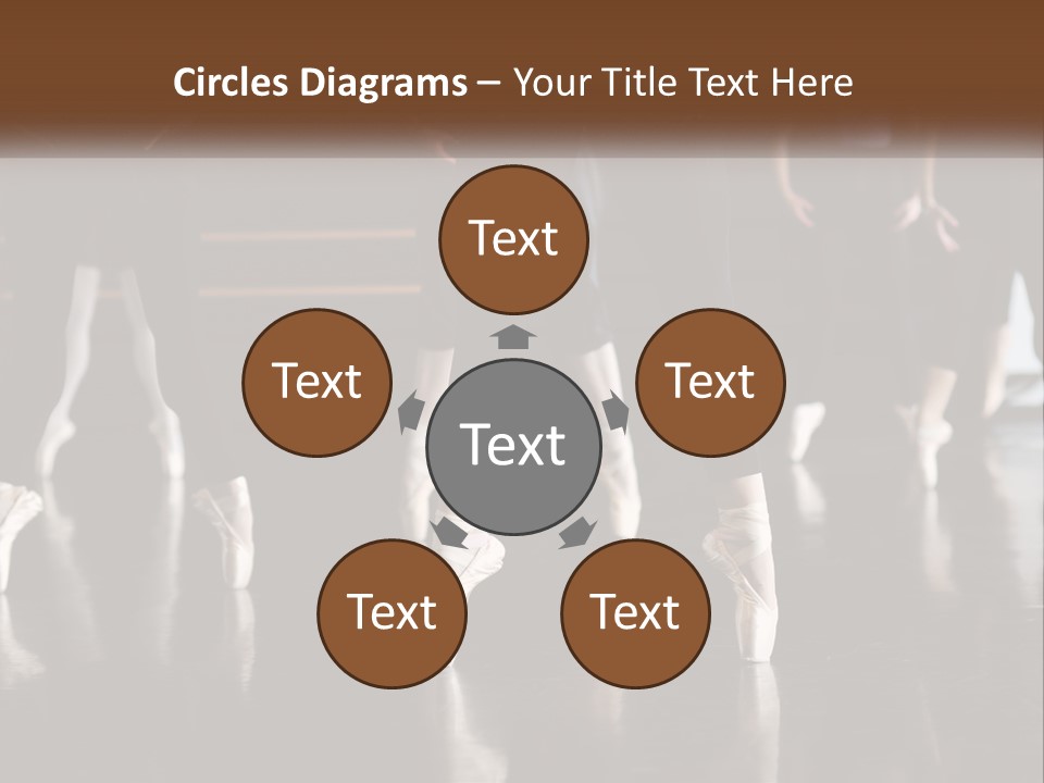 A Group Of Ballet Dancers In A Dance Studio PowerPoint Template