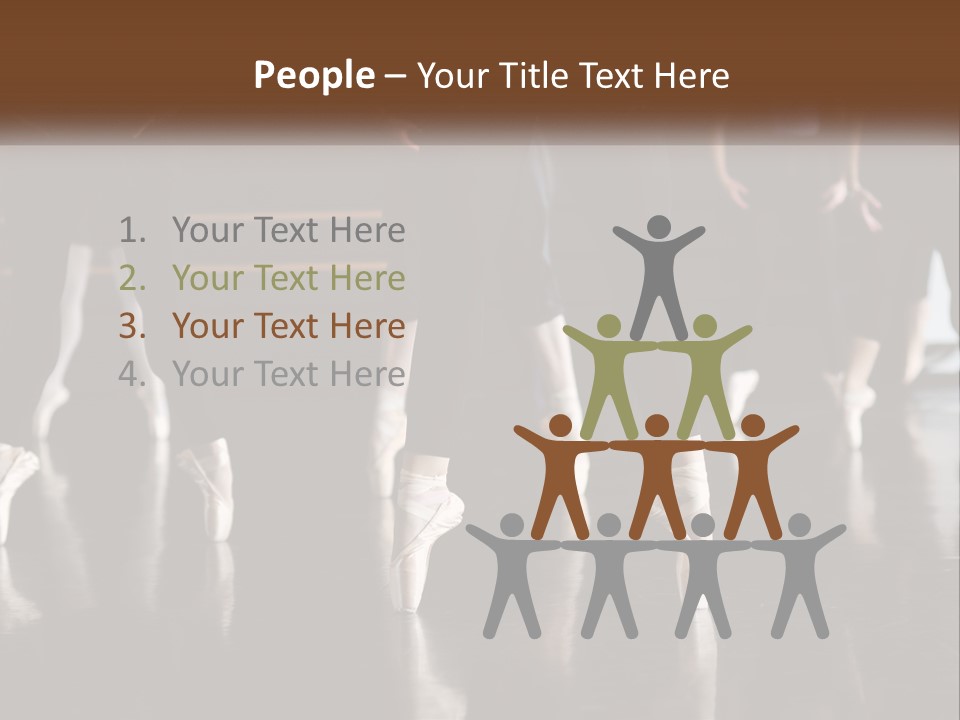 A Group Of Ballet Dancers In A Dance Studio PowerPoint Template
