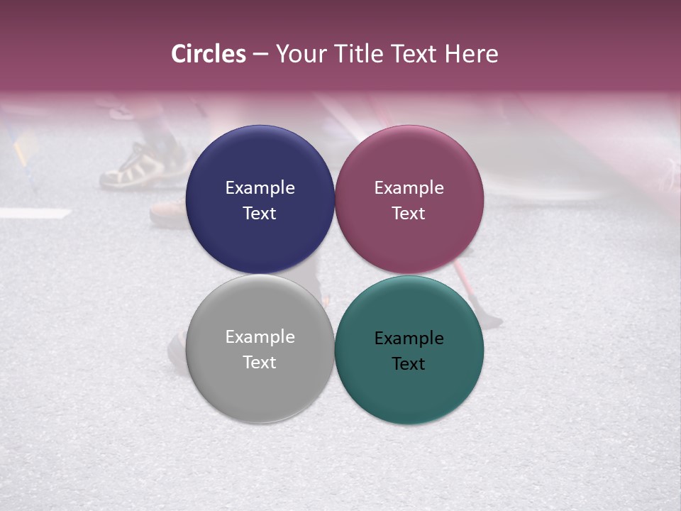 A Group Of People Walking Across A Street PowerPoint Template