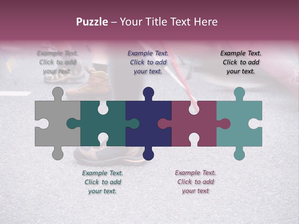 A Group Of People Walking Across A Street PowerPoint Template