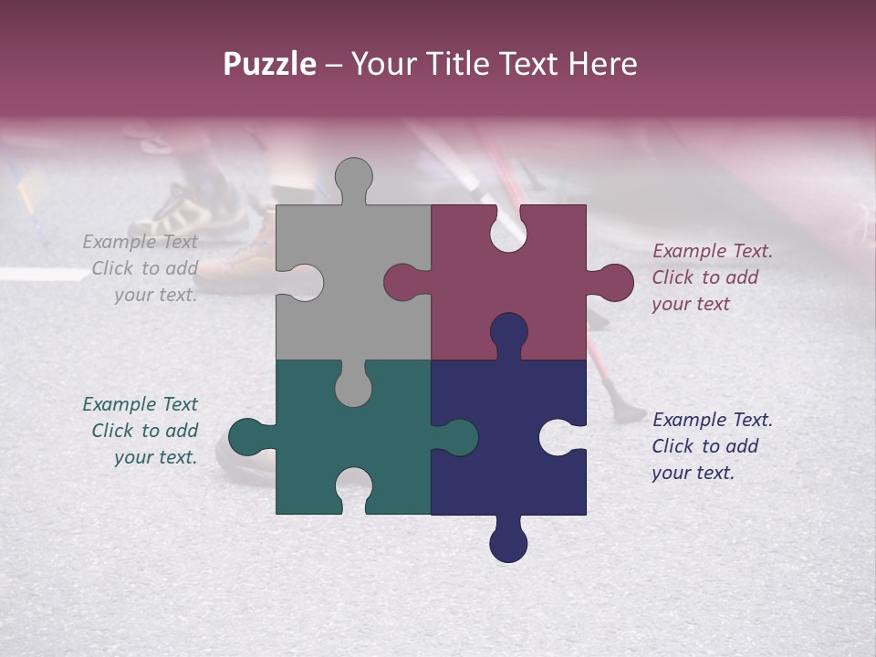 A Group Of People Walking Across A Street PowerPoint Template