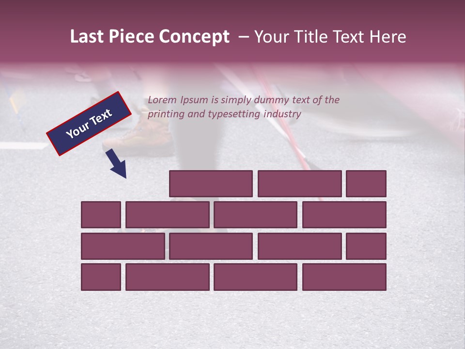 A Group Of People Walking Across A Street PowerPoint Template