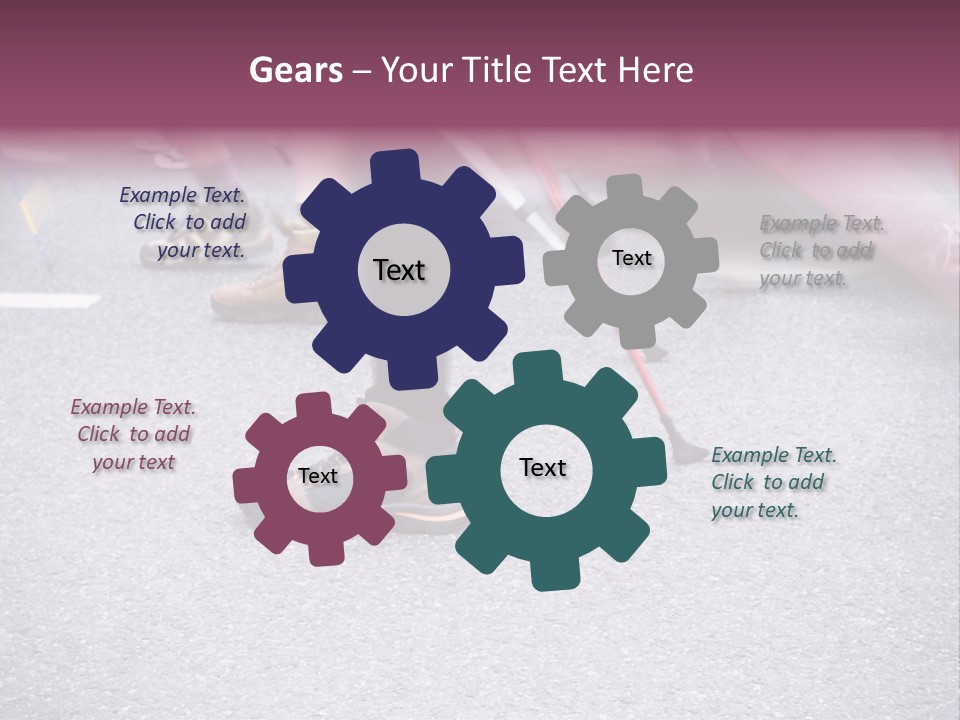 A Group Of People Walking Across A Street PowerPoint Template