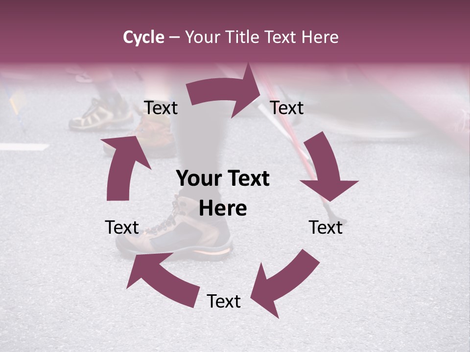 A Group Of People Walking Across A Street PowerPoint Template