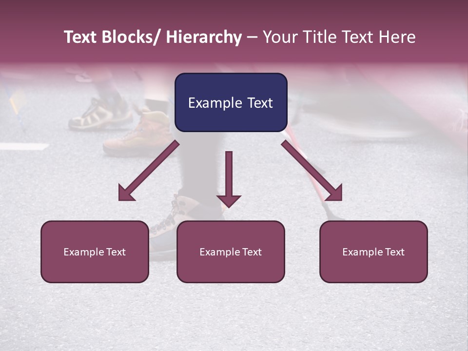 A Group Of People Walking Across A Street PowerPoint Template