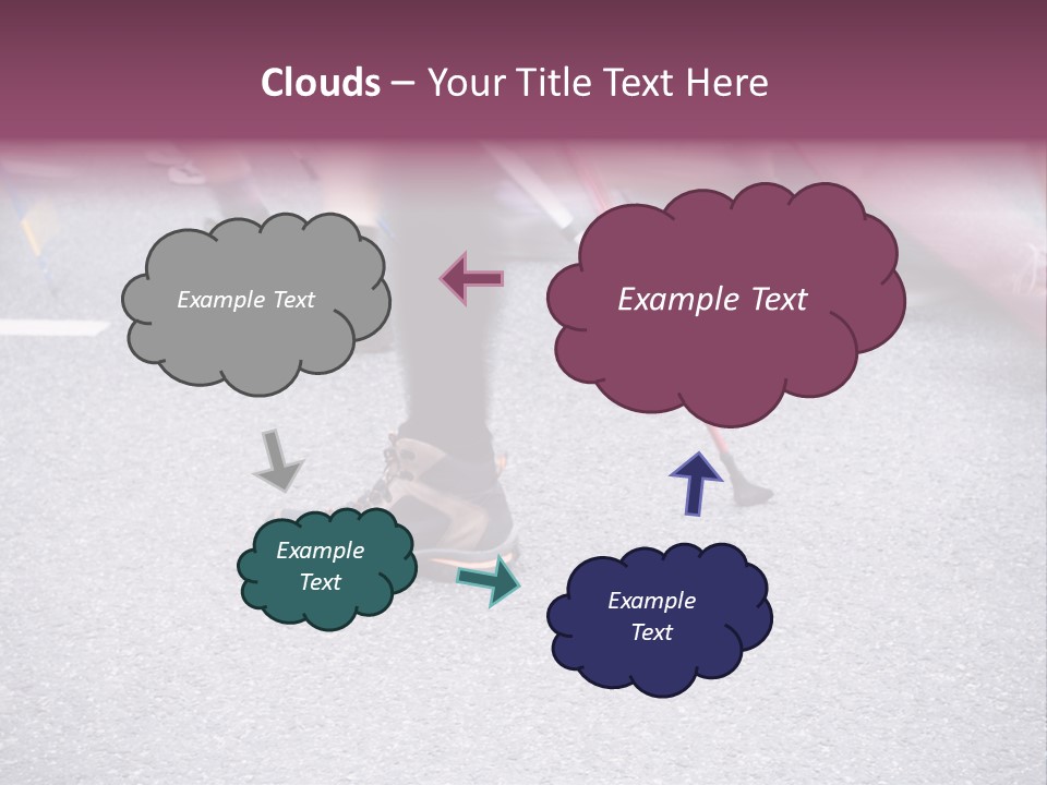 A Group Of People Walking Across A Street PowerPoint Template