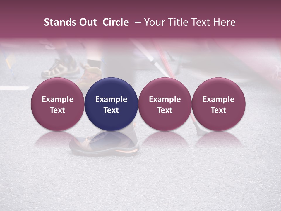 A Group Of People Walking Across A Street PowerPoint Template