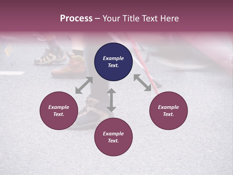 A Group Of People Walking Across A Street PowerPoint Template