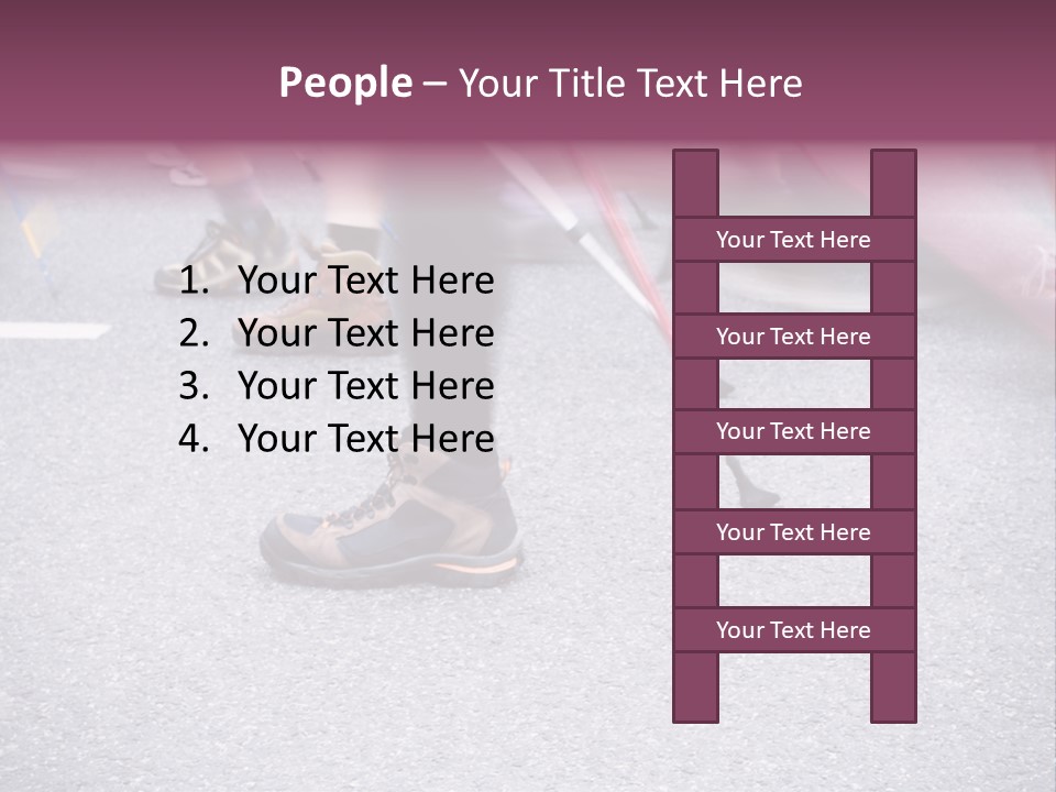 A Group Of People Walking Across A Street PowerPoint Template