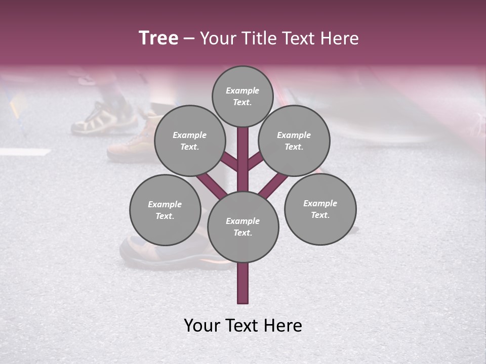 A Group Of People Walking Across A Street PowerPoint Template