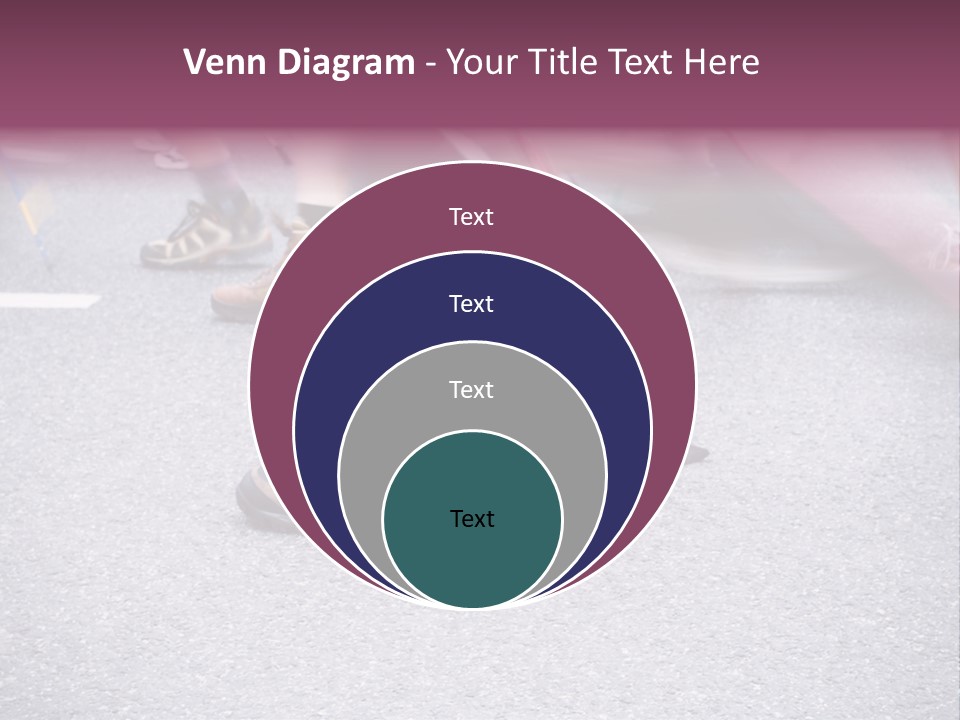 A Group Of People Walking Across A Street PowerPoint Template