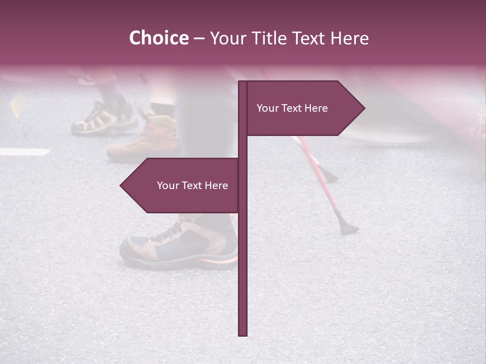 A Group Of People Walking Across A Street PowerPoint Template