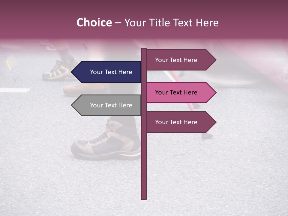 A Group Of People Walking Across A Street PowerPoint Template