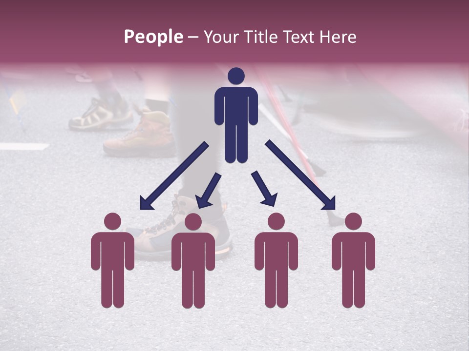 A Group Of People Walking Across A Street PowerPoint Template