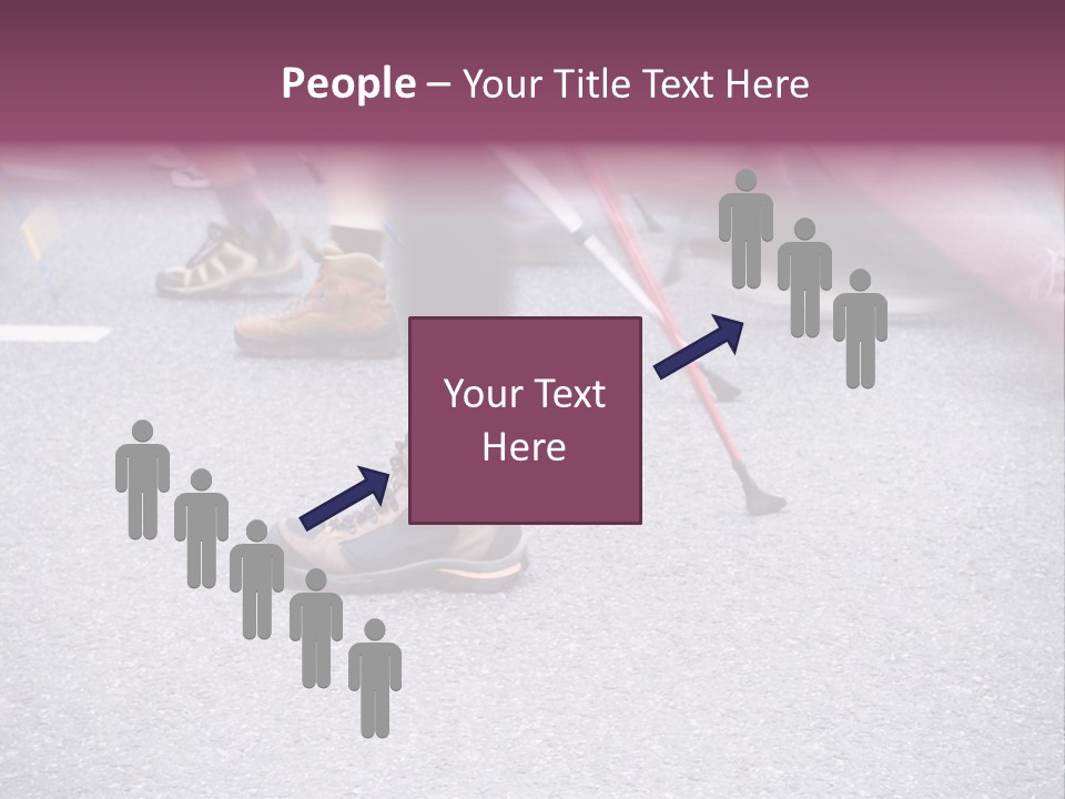 A Group Of People Walking Across A Street PowerPoint Template