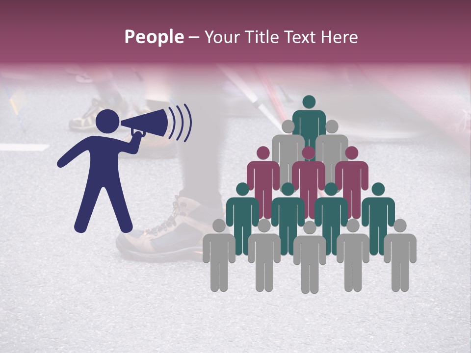 A Group Of People Walking Across A Street PowerPoint Template