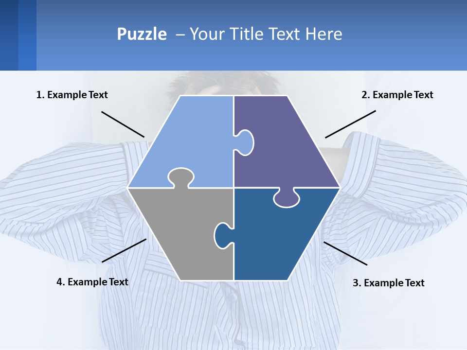 A Man Covering His Eyes While Laying In Bed PowerPoint Template