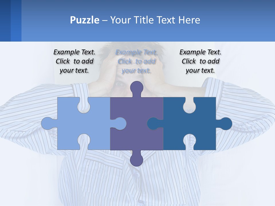 A Man Covering His Eyes While Laying In Bed PowerPoint Template