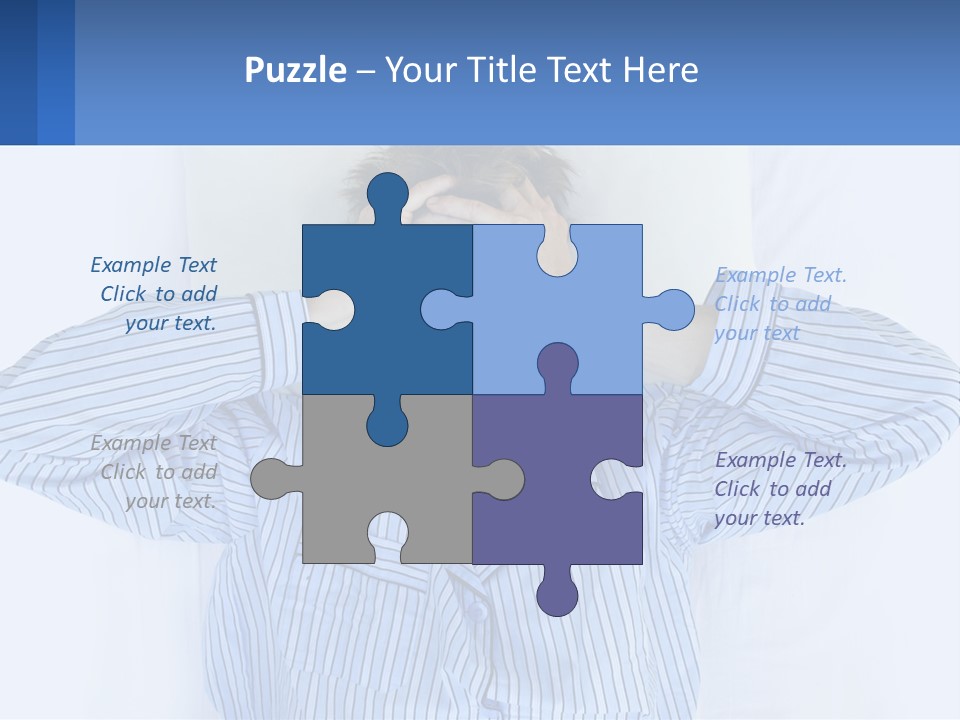 A Man Covering His Eyes While Laying In Bed PowerPoint Template