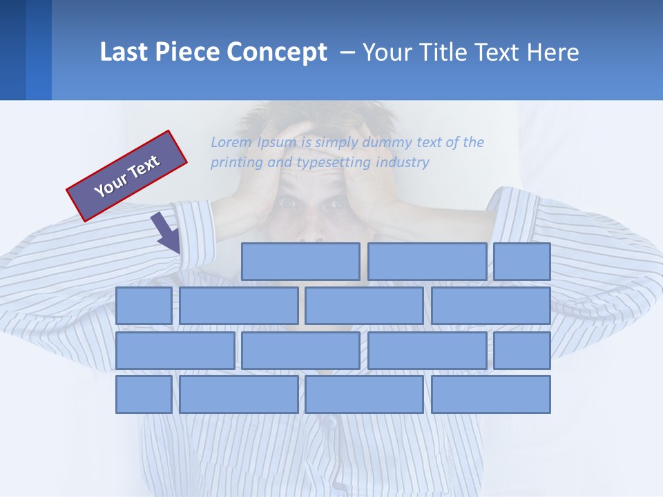 A Man Covering His Eyes While Laying In Bed PowerPoint Template