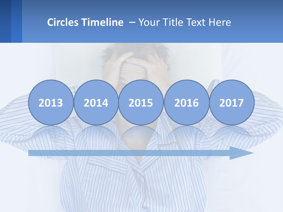 A Man Covering His Eyes While Laying In Bed PowerPoint Template