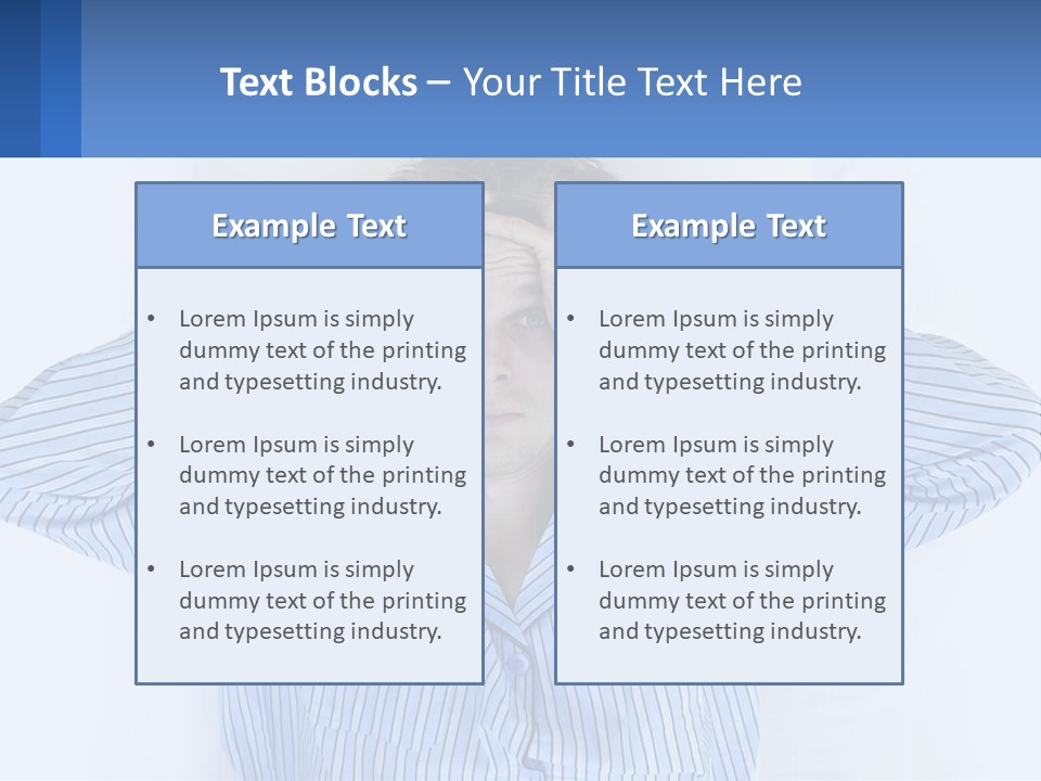 A Man Covering His Eyes While Laying In Bed PowerPoint Template