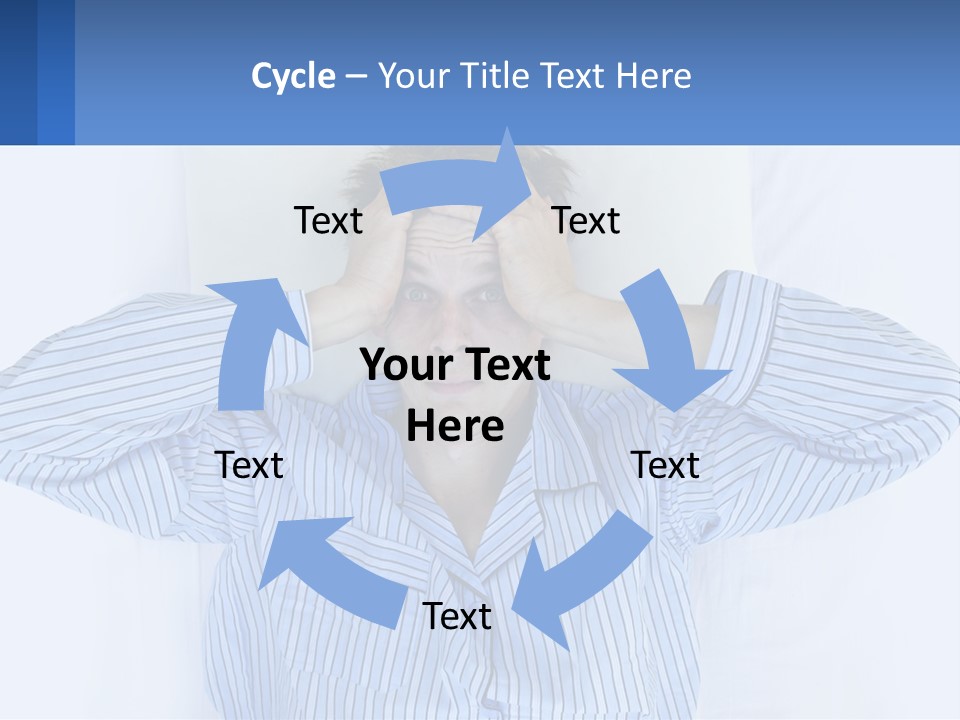 A Man Covering His Eyes While Laying In Bed PowerPoint Template