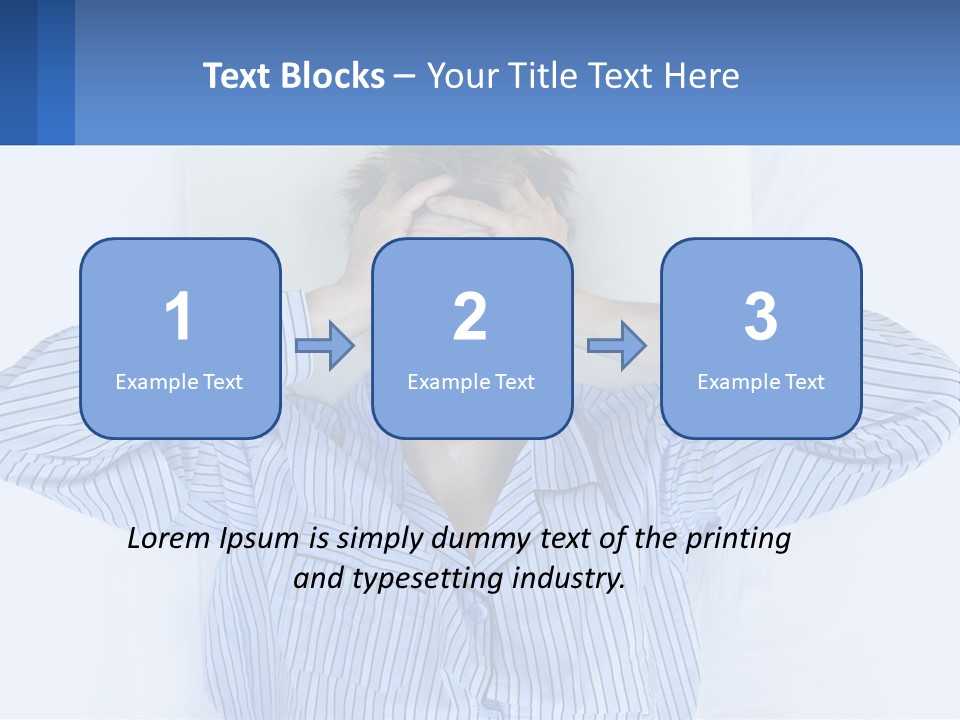 A Man Covering His Eyes While Laying In Bed PowerPoint Template