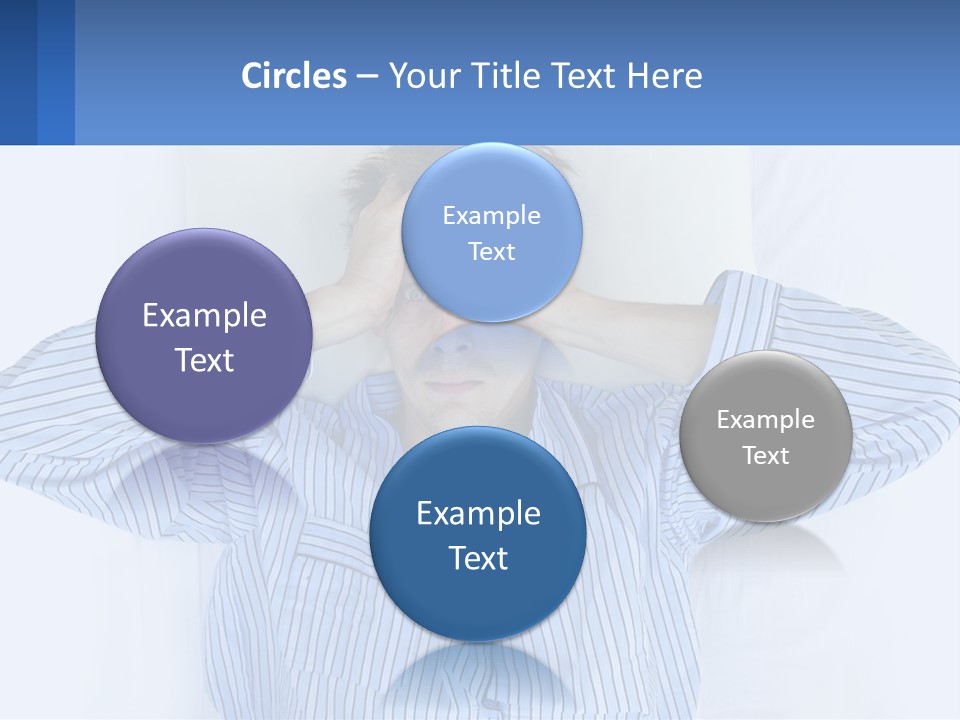 A Man Covering His Eyes While Laying In Bed PowerPoint Template