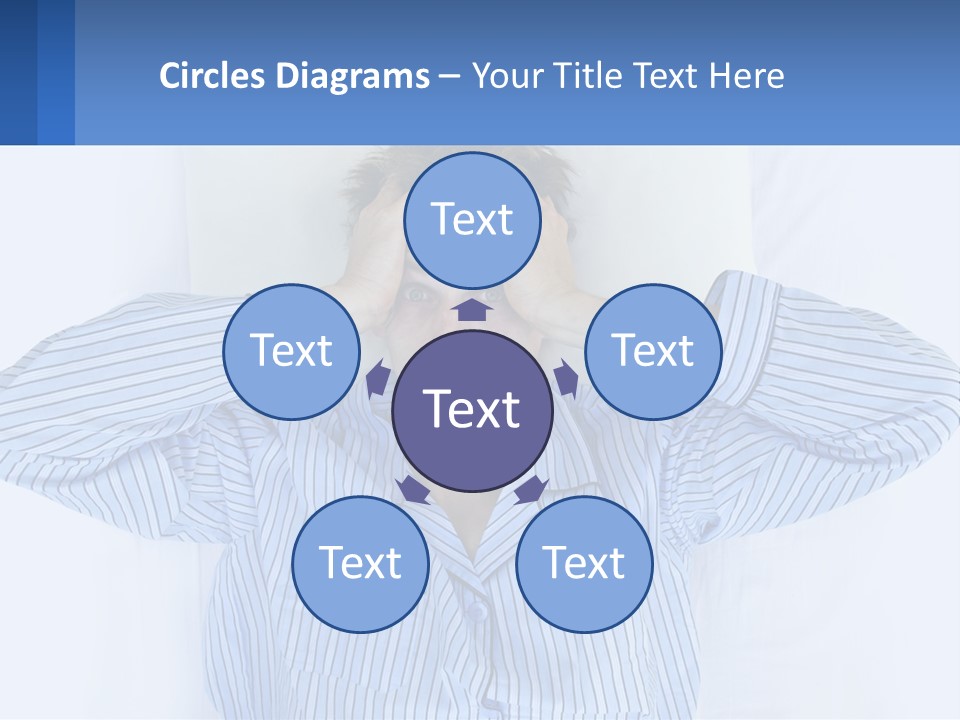 A Man Covering His Eyes While Laying In Bed PowerPoint Template