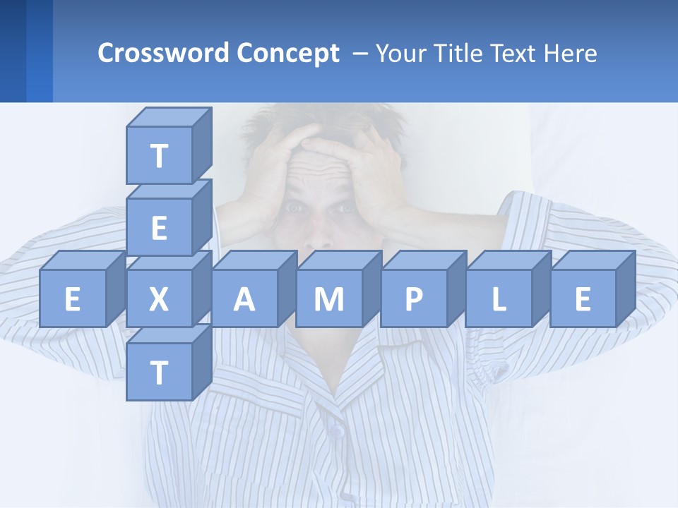 A Man Covering His Eyes While Laying In Bed PowerPoint Template