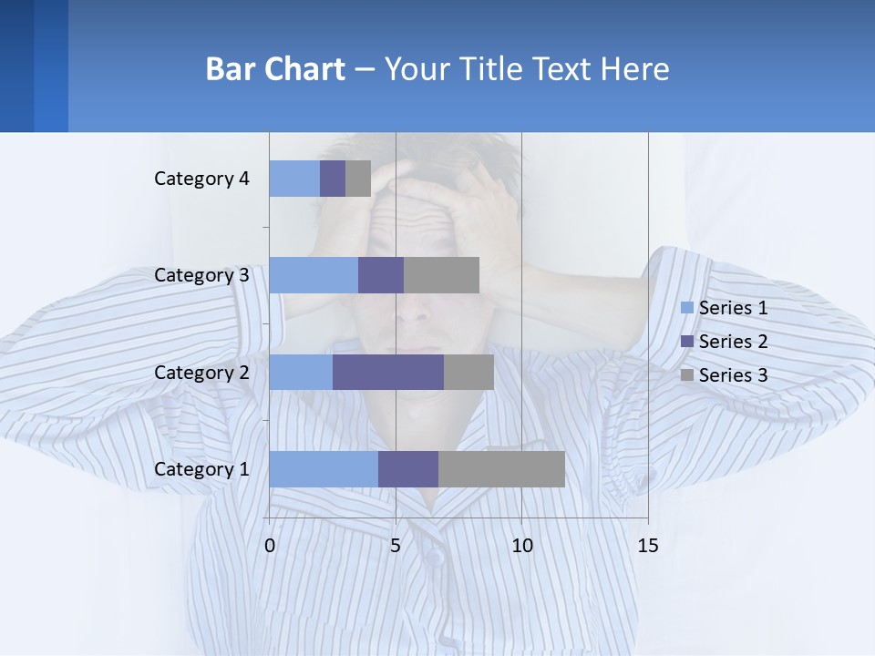 A Man Covering His Eyes While Laying In Bed PowerPoint Template