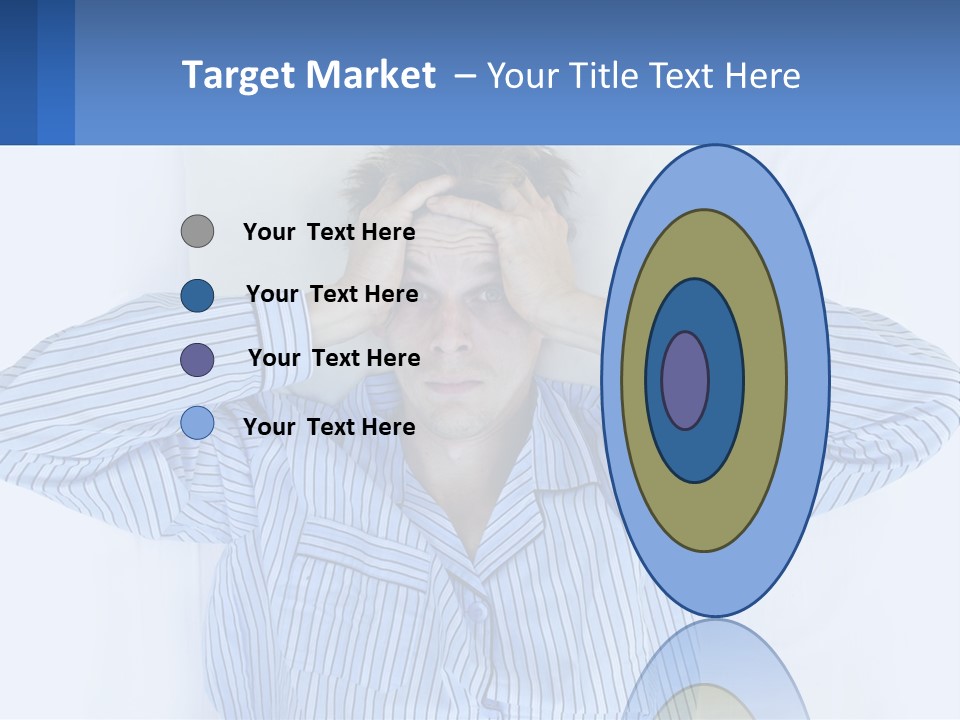 A Man Covering His Eyes While Laying In Bed PowerPoint Template