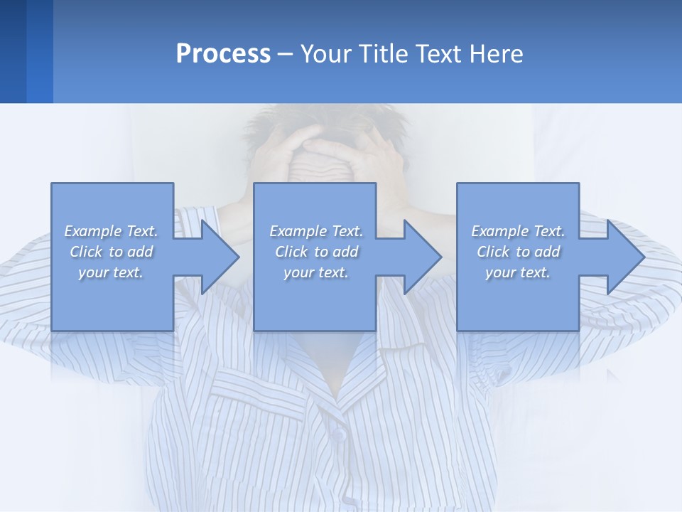 A Man Covering His Eyes While Laying In Bed PowerPoint Template