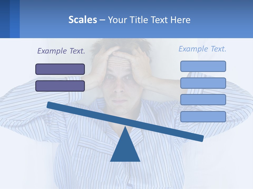 A Man Covering His Eyes While Laying In Bed PowerPoint Template